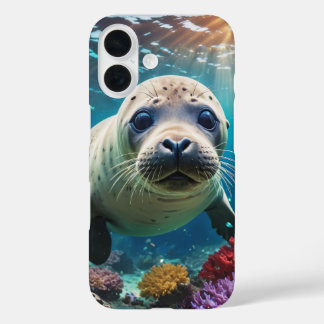 Baby-Siegel unter Wasser iPhone 16 Hülle