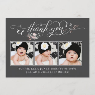 Baby Sip & See Vielen Dank für die Geburtserklärun Einladung