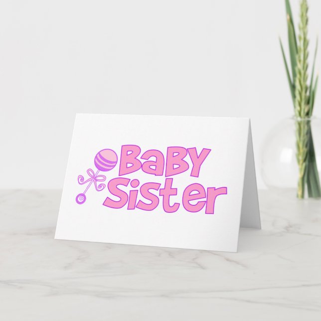 Baby Sister Karte (Vorderseite)