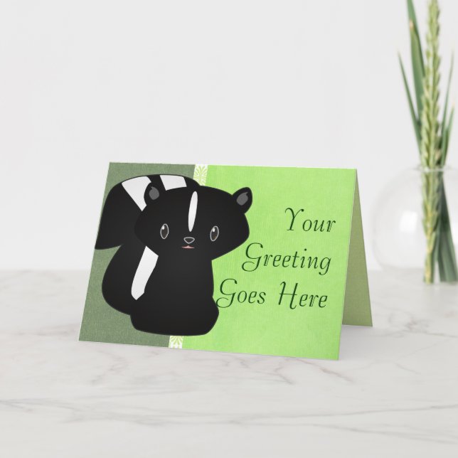 Baby Skunk Grußkarte Karte (Vorderseite)