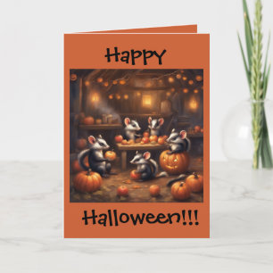 Baby-Skunk-Halloween-Party-Grußkarte Karte