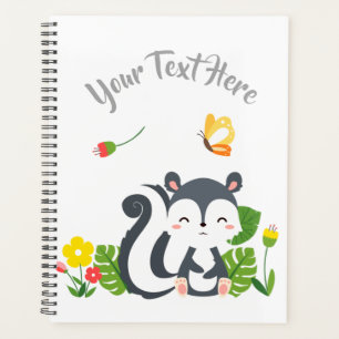 Baby Skunk, Papillon & Fleurs