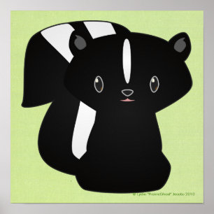 Baby Skunk Print Poster