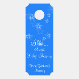 Baby Sleeping Kinderzimmer Stars Blue Door Hangers Türanhänger