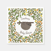 Baby Sloth Autumn Greenerenerity Baby Shower