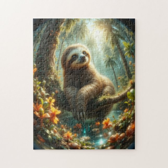 Baby Sloth im Sonnenlicht (Vertikal)