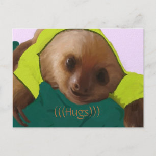 Baby Sloth in Pajamas Postkarte