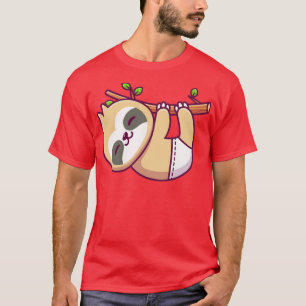 Baby-Sloth mit Baumkronen und Unterwäsche T-Shirt