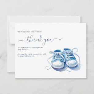 Baby Sneaker-Einladung zur Babyparty, Baby Junge Dankeskarte