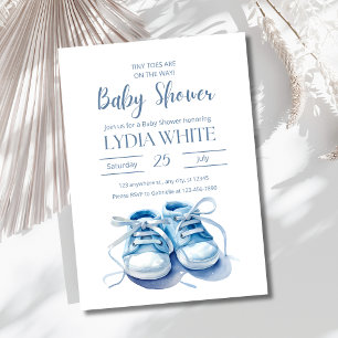 Baby Sneaker-Einladung zur Babyparty, Baby Junge Einladung