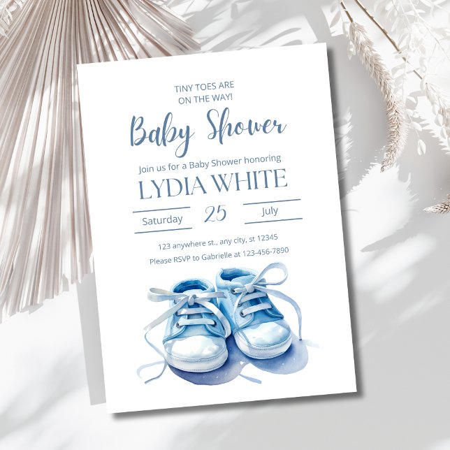 Baby Sneakers Baby Shower Invasion, Baby Boy Einladung (Von Creator hochgeladen)