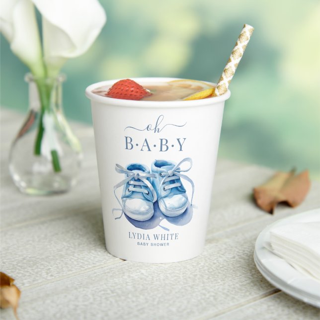 Baby Sneakers Babydusche, Baby-Dusche Pappbecher (In Situ)