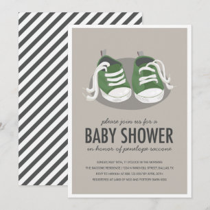 Baby Sneakers Schuhe Einladung