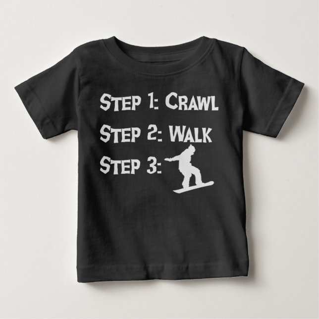 Baby-Snowboard-Shirt Baby T-shirt (Vorderseite)
