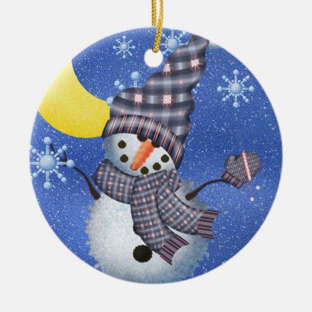 Baby Snowman Dated Keepake Ornament (Vorne)
