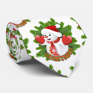 Baby Snowman mit Crystal Snowflakes Ornament Krawatte