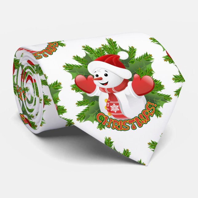 Baby Snowman mit Crystal Snowflakes Ornament Krawatte (Gerollt)