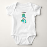 Baby Snowman Niedlich Whimsical Christmas Baby Strampler<br><div class="desc">Niedlicher Cartoon Schneemann,  Baby Bruder Weihnachten Shirt.</div>