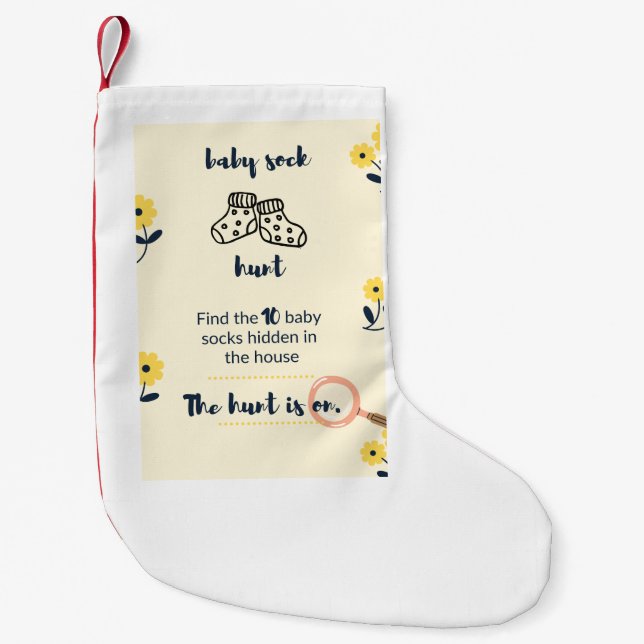 Baby Sock Hunt Game Strumpf Kleiner Weihnachtsstrumpf (Vorderseite)