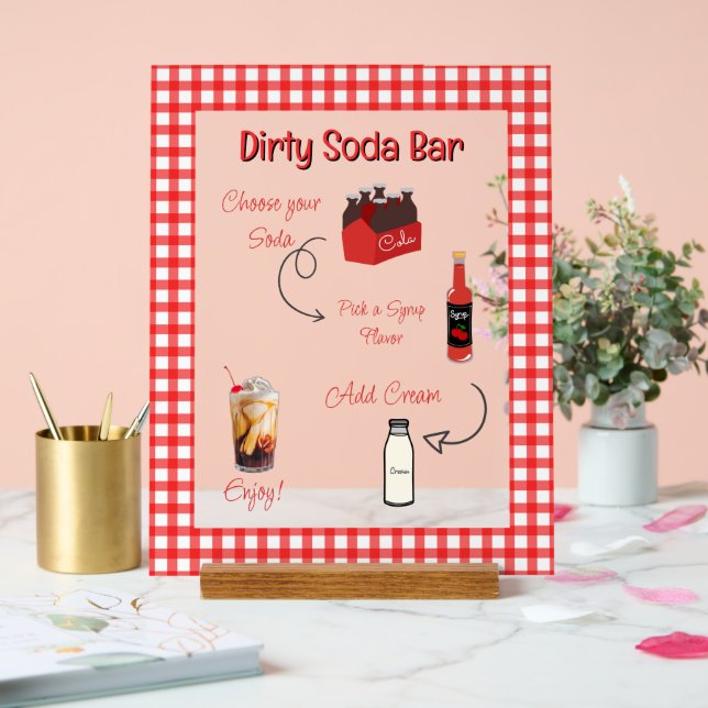 Baby Soda Ready to POP Dirty Soda Sign (Mariage)