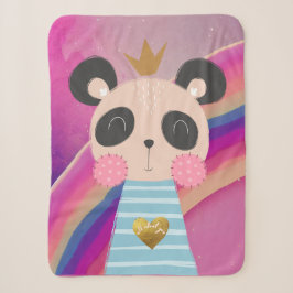 Baby Soft Sherpa Fleece Blanket: King Panda Design Sherpadecke