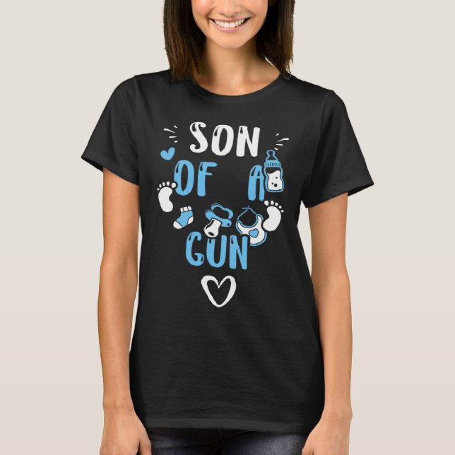 Baby Son of a Gun  Baby Boy Sayings T-Shirt (Vorderseite)