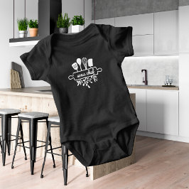 Baby Sous Koch Küche Utensil and Greenery Strampler