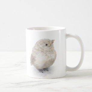 Baby Sparrow Digital Watercolor Kaffeetasse
