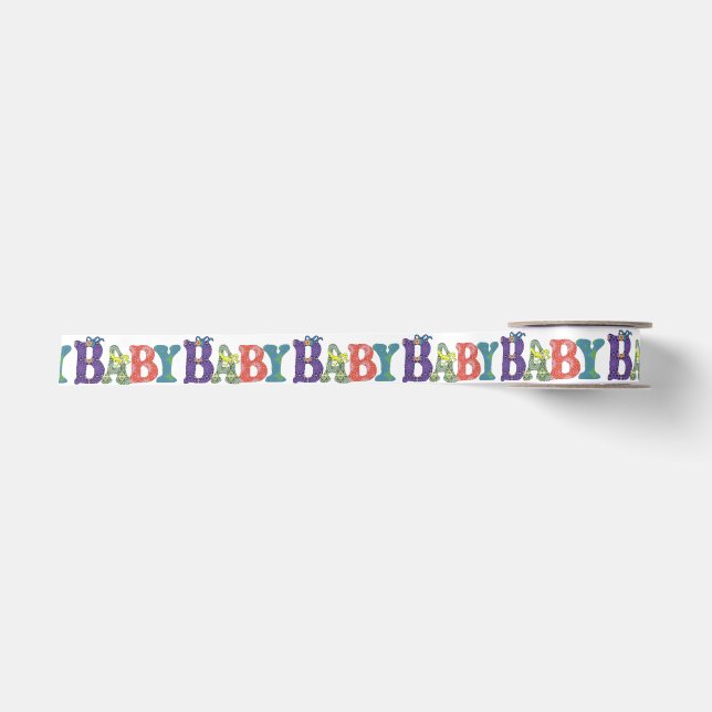 Baby-Sprichwort Band Satinband (Vorderseite)