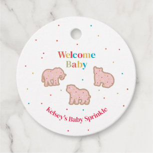 Baby Sprinkle Animal Cookies Girl Baby Shower Geschenkanhänger