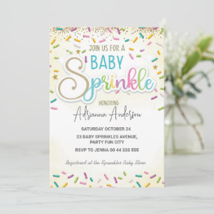 Baby Sprinkle Babydusche Geschlecht neutrales Part Einladung