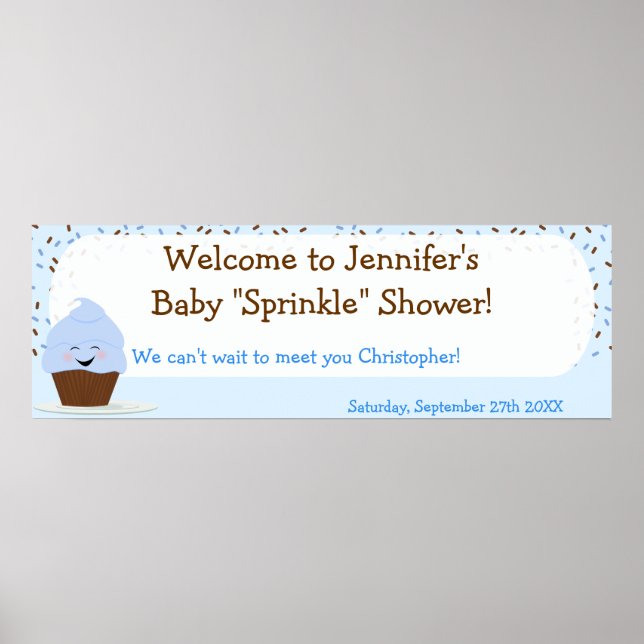 Baby Sprinkle Banner in der Blues Poster (Vorne)