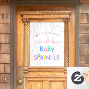 Baby Sprinkle Begrüßungszeichen Fensteraufkleber