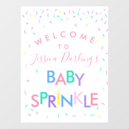 Baby Sprinkle Begrüßungszeichen Fensteraufkleber