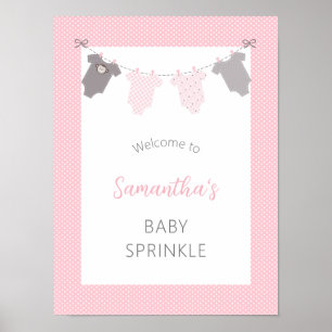 Baby Sprinkle Begrüßungszeichen - Mädchentuchlinie Poster