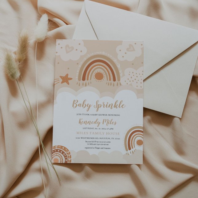 Baby Sprinkle, Boho Rainbow Baby Shower Einladung (Von Creator hochgeladen)