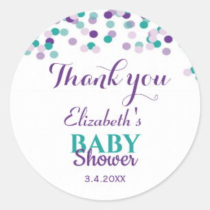 Baby Sprinkle   Danke, Baby Dusche Runder Aufkleber