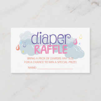Baby Sprinkle Diaper Raffle Ticket Begleitkarte