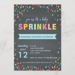 Baby Sprinkle Dusche Einladung Blue Banner