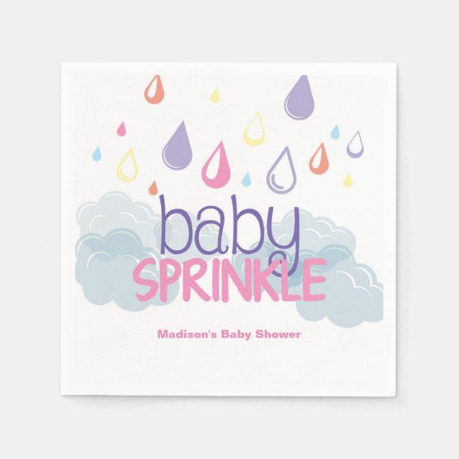 Baby Sprinkle Dusche Napkin Serviette (Vorderseite)