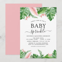 Baby Sprinkle Dusche Tropical Palm Floral