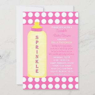 Baby Sprinkle Einladung Flasche Baby Girl Dusche
