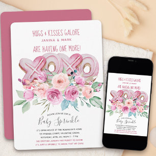 Baby Sprinkle Floral XOXO Hübsche Mädchen-Party Einladung
