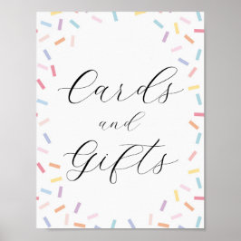 Baby Sprinkle Karten und Geschenkzeichen Poster