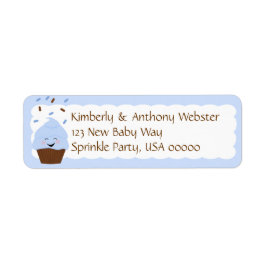 Baby Sprinkle Matching Blue Rücksendeadresse Lable