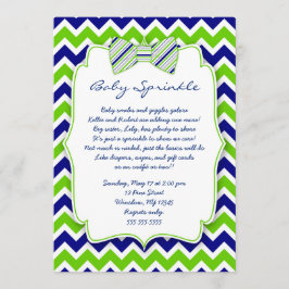 Baby Sprinkle Navy Green Bow Krawatte Dusche einla Einladung