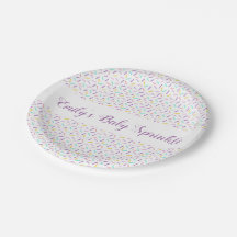 Baby Sprinkle Personalisierte Party Teller