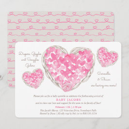 Baby Sprinkle Rustikale Liebe Herz Girl Babydusche Einladung