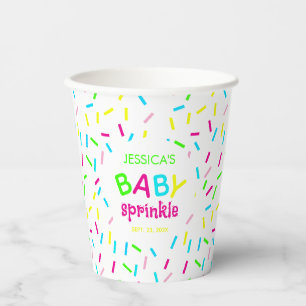Baby Sprinkle Shower Regenbogen Streusel Bunt  Pappbecher