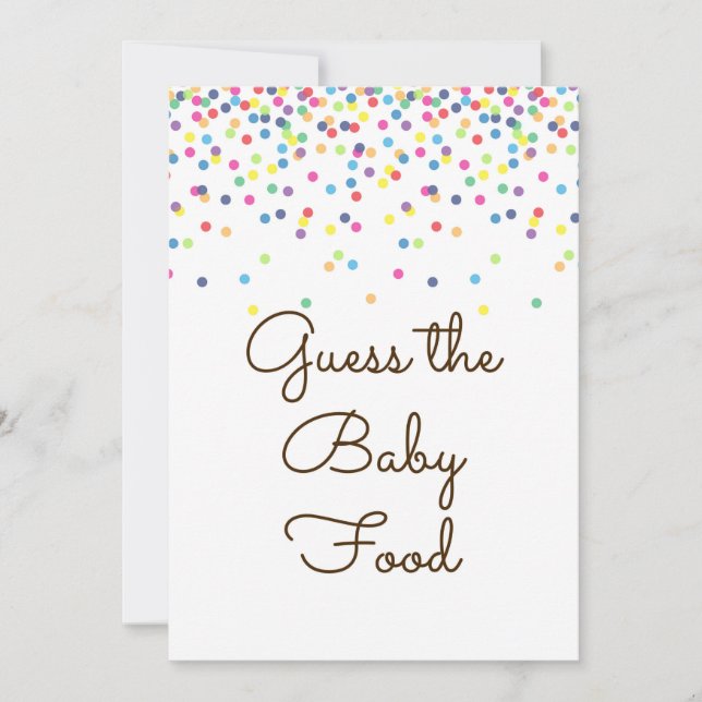 Baby Sprinkled Baby Dusche Spiel Sign Size 12x18" Einladung (Vorderseite)